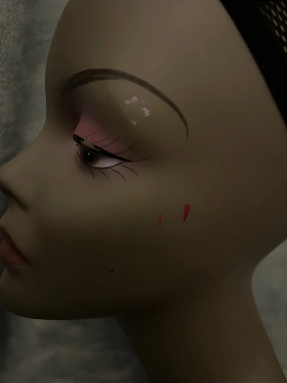 Pink Makeup Display Mannequin Head for Wig Styling